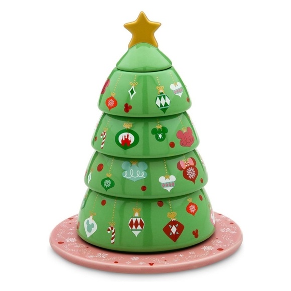 Mickey and Minnie Mouse Icon Holiday Ceramic Measuring Cup Set - Picture 1 of 3